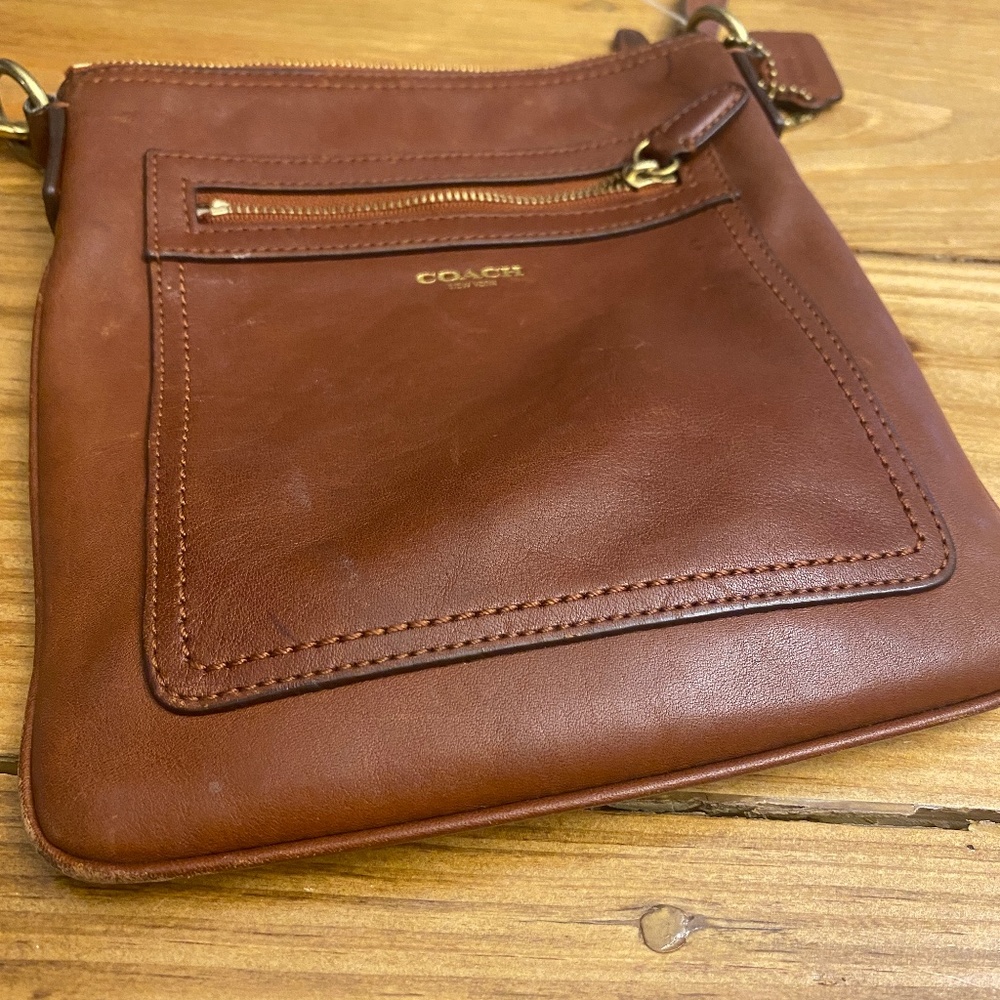 Brown Leather Coach Cross Body